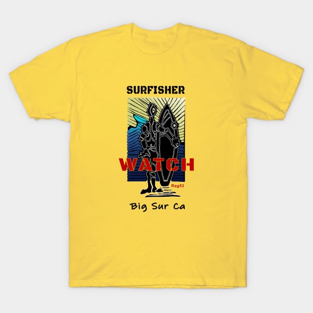 Big Sur California Surf Watch T-Shirt by The Witness